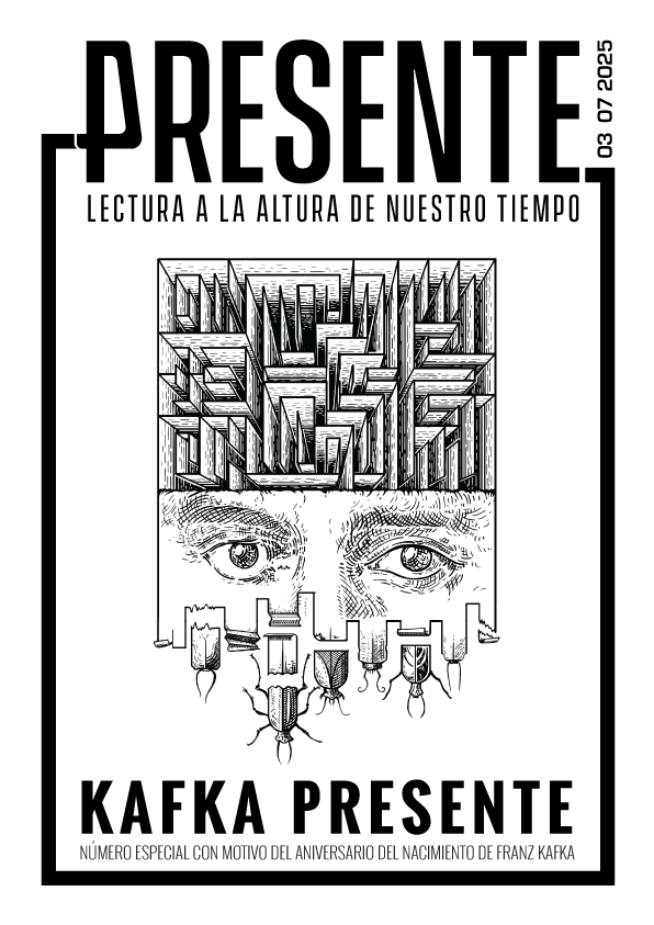 Portada del cuarto número extraordinario de la Revista Presente, que lleva por título "Kafka Presente"