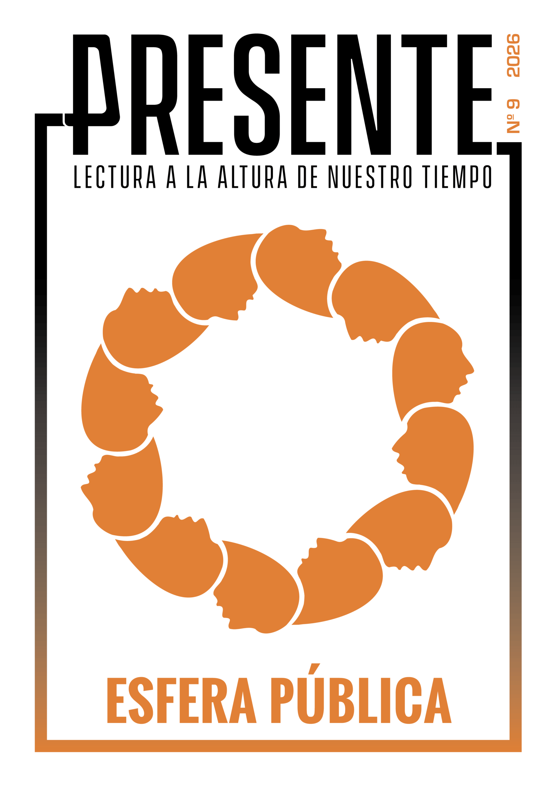 Portada del número 9 de la Revista Presente, que lleva por título "Esfera pública"