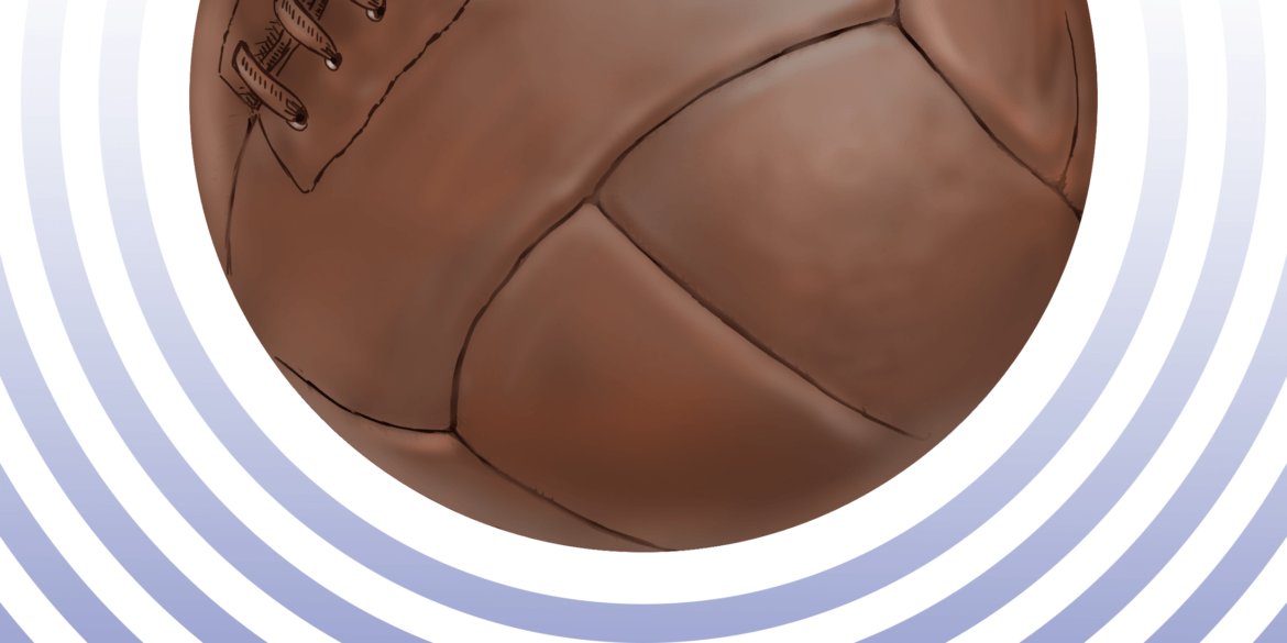 Ilustración del balón "T-Model" utilizado en el Mundial de Uruguay 1930