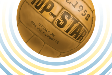 Ilustración del balón "Top-Star" utilizado en el Mundial de Suecia 1958. Autor: Pablo Toussaint