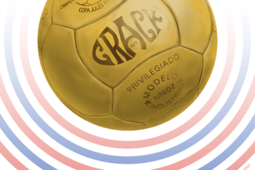 Ilustración del balón "Crack" utilizado en el Mundial de Chile 1962. Autor: Pablo Toussaint