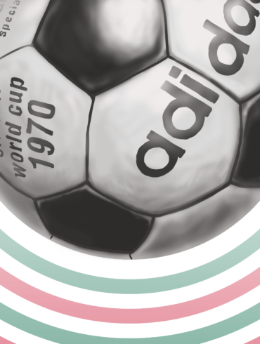 Ilustración del balón "Telstar" utilizado en el Mundial de México 1970. Autor: Pablo Toussaint