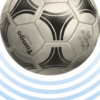 Ilustración del balón "Tango Durlast" utilizado en el Mundial de Argentina 1978. Autor: Pablo Toussaint