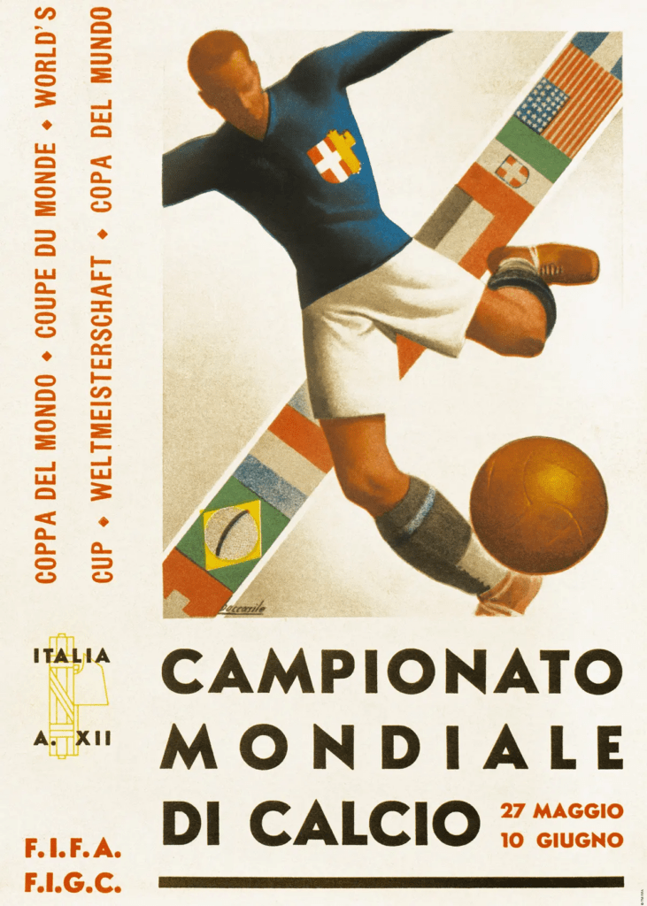 Cartel oficial del Campionato Mondiale di Calcio Italia 1934