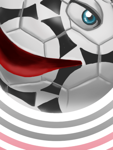 Ilustración del balón "Pille" utilizado como mascota en el Mundial de Alemania 2006. Autor: Pablo Toussaint